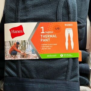 Hanes men’s thermal underwear. Navy. Size large.